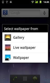 If you select Live wallpaper or Wallpaper: