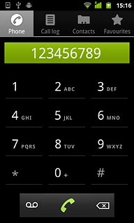 Key in the required number and press the call icon.