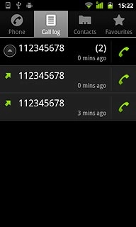 Press the required number.