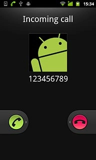 When you have an ongoing call, the new call is signalled by a sound.Press the answer icon and drag the icon right.