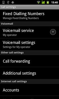 Press Call forwarding.