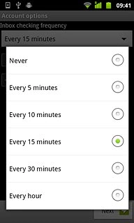 Press the required period.Please note:Every time your phone connects to the server to synchronise, data charges will apply.