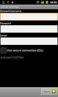 Press the field below Domain\Username and key in the domain and username separated by a 