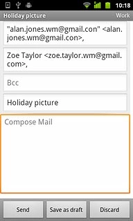 Press Compose Mail.Write the text for your email message.