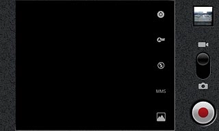 If the video recorder is turned on:Press the camera icon.