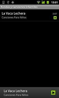 Press and hold the required audio file until a pop-up menu is displayed.