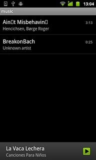 Go to the required folder.Press and hold the required audio file until a pop-up menu is displayed.