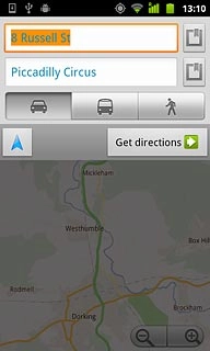 Press Get directions.