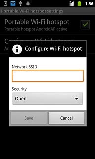 Press the field below Network SSID.Key in the required name.