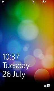 The flight mode icon shows that flight mode is turned on.Further information:Turn flight mode on or off