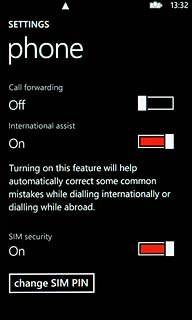 Press the indicator next to SIM security.