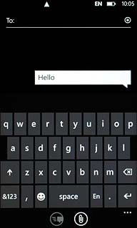 To key in numbers or symbols:Press 123.