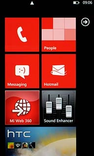 Press arrow right to access the main menu.