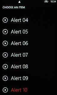 Press the playback icon next to the different message tones to hear them.