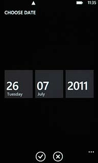 Press the confirm icon.