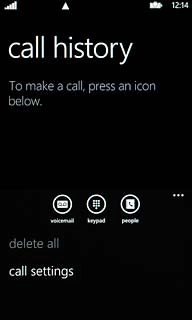 Press call settings.