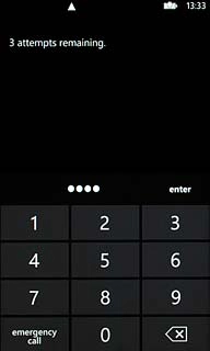 Key in your PIN and press enter.Depending on the current setting, the function is turned on or off.
