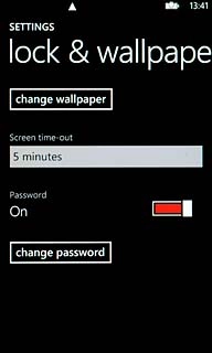 Press change password.