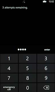 If you turn off flight mode:Key in your PIN and press enter.