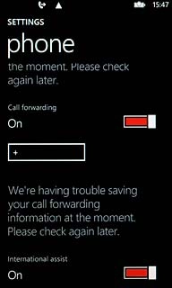 Key in the required number and press save.A request to turn on the setting is sent to the network.