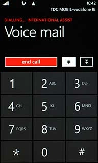 Press end call to end the call.