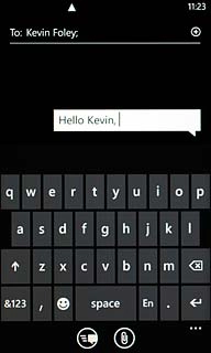 Press the send icon when you've written your text message.