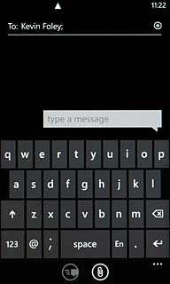 Press type a message.Write the text for your text message.
