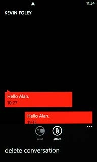 Press delete conversation.