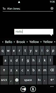 Press the attachment icon.Go to the required folder.
