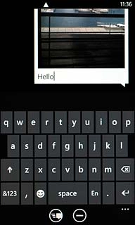 Press the send icon when you've finished your picture message.