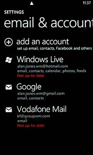 Press add an account.