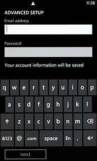 Press the field below Email address and key in your email address.