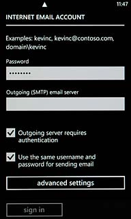 Press advanced settings.