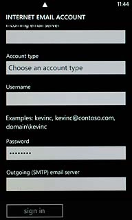 Press Choose an account type.