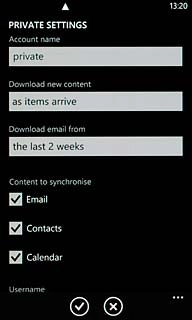Press the confirm icon.