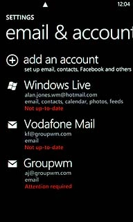 Press add an account.