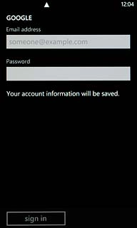 Press the field below Email address and key in your email address (such as name@provider.com).