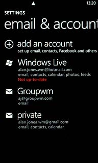 Press add an account.