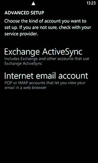Press Exchange ActiveSync.