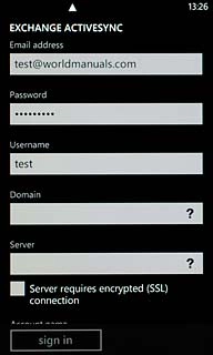 Press the field below Domain and key in the domain.