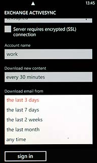 Press the required period or any time.