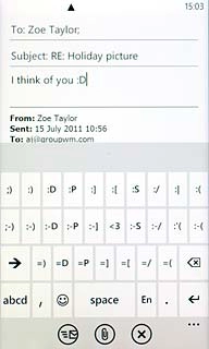 Press the send icon.