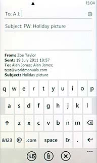Press the send icon.