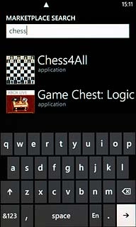 Key in the name of the required application and press arrow right.