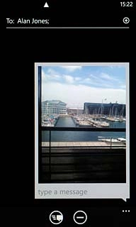 Press type a message.Write the text for your picture message.