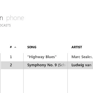 Highlight the required audio file and drag it to the phone icon in the bottom left corner of the screen.