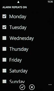 Press the confirm icon.