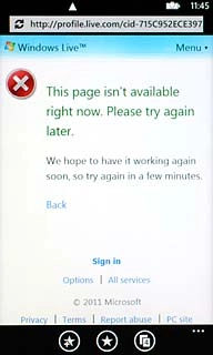 Press the address bar at the top of the display.