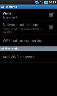 Press Wi-Fi to turn on Wi-Fi.