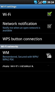 When the box next to the menu item is ticked (V), Wi-Fi is turned on.
